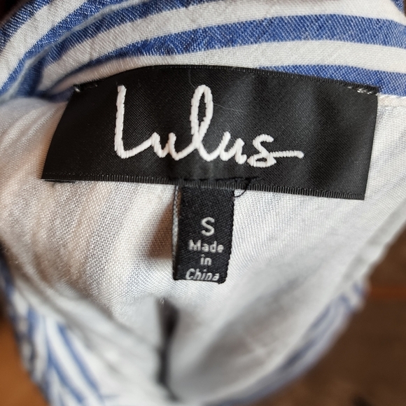 Lulus | Lifestyle Blue and White Striped Long Sleeve Shirt Dress - Picture 4 of 13